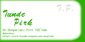 tunde pirk business card